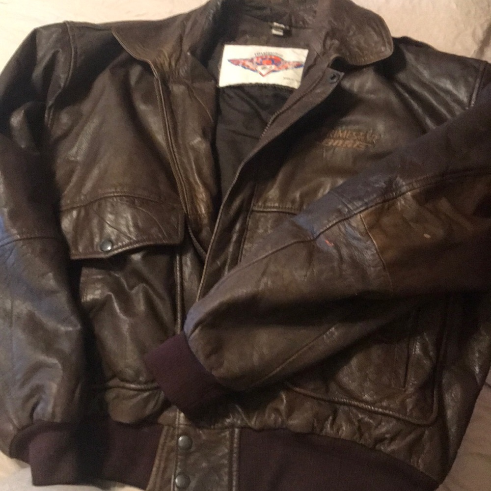 Super fortress B-2 leather bomber jacket